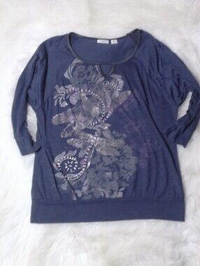 Cato Long Sleeve Floral Tee Size S